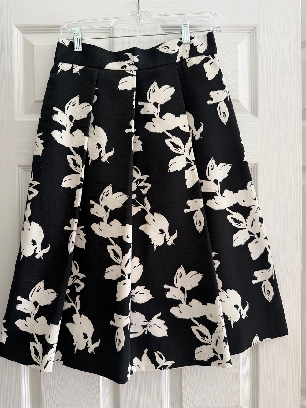IMNYC Black and White Floral A-Line Skirt